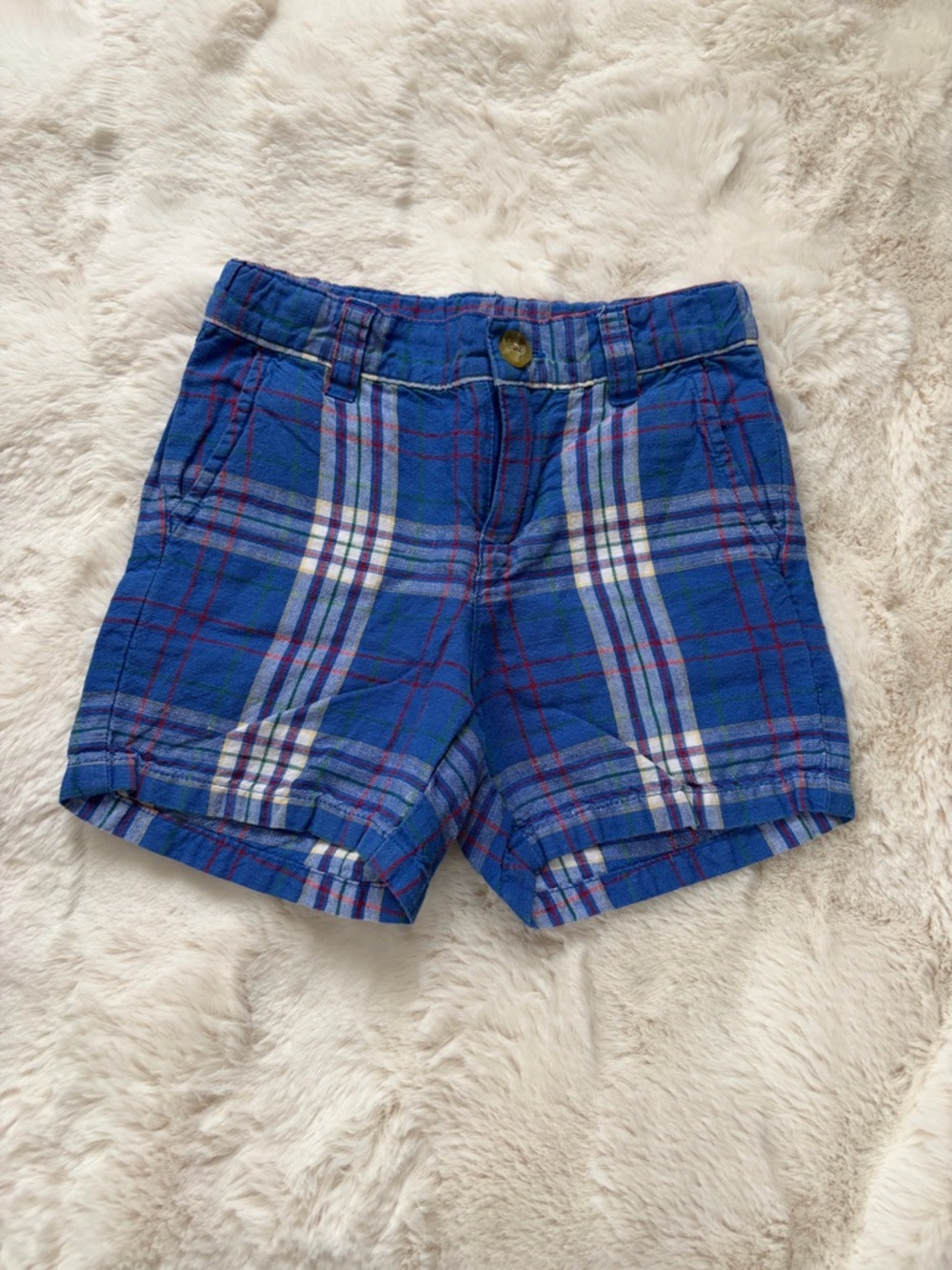 Janie and Jack Blue Plaid Kids' Shorts